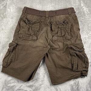 Aeropostale Cargo Shorts Men’s Size 30 Brown Belted Utility Shorts B10